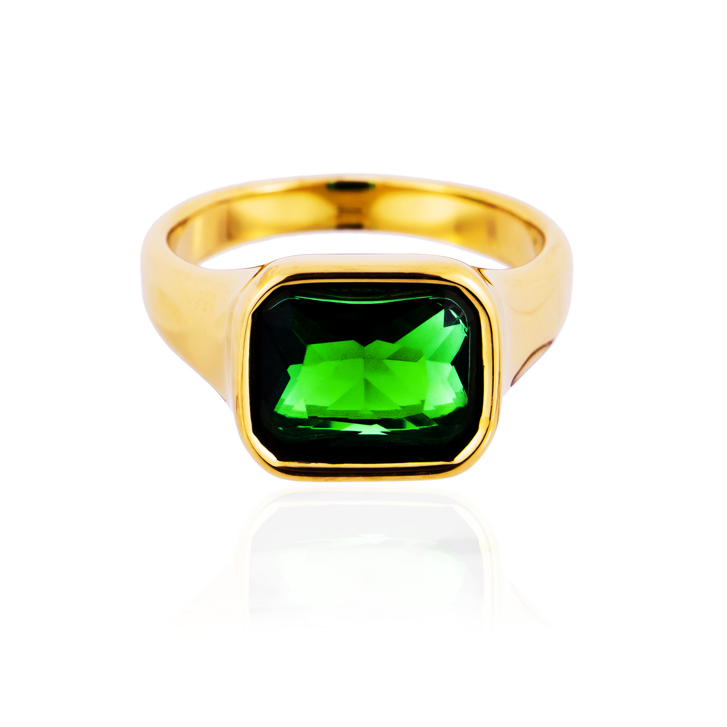 Gold Green Ring