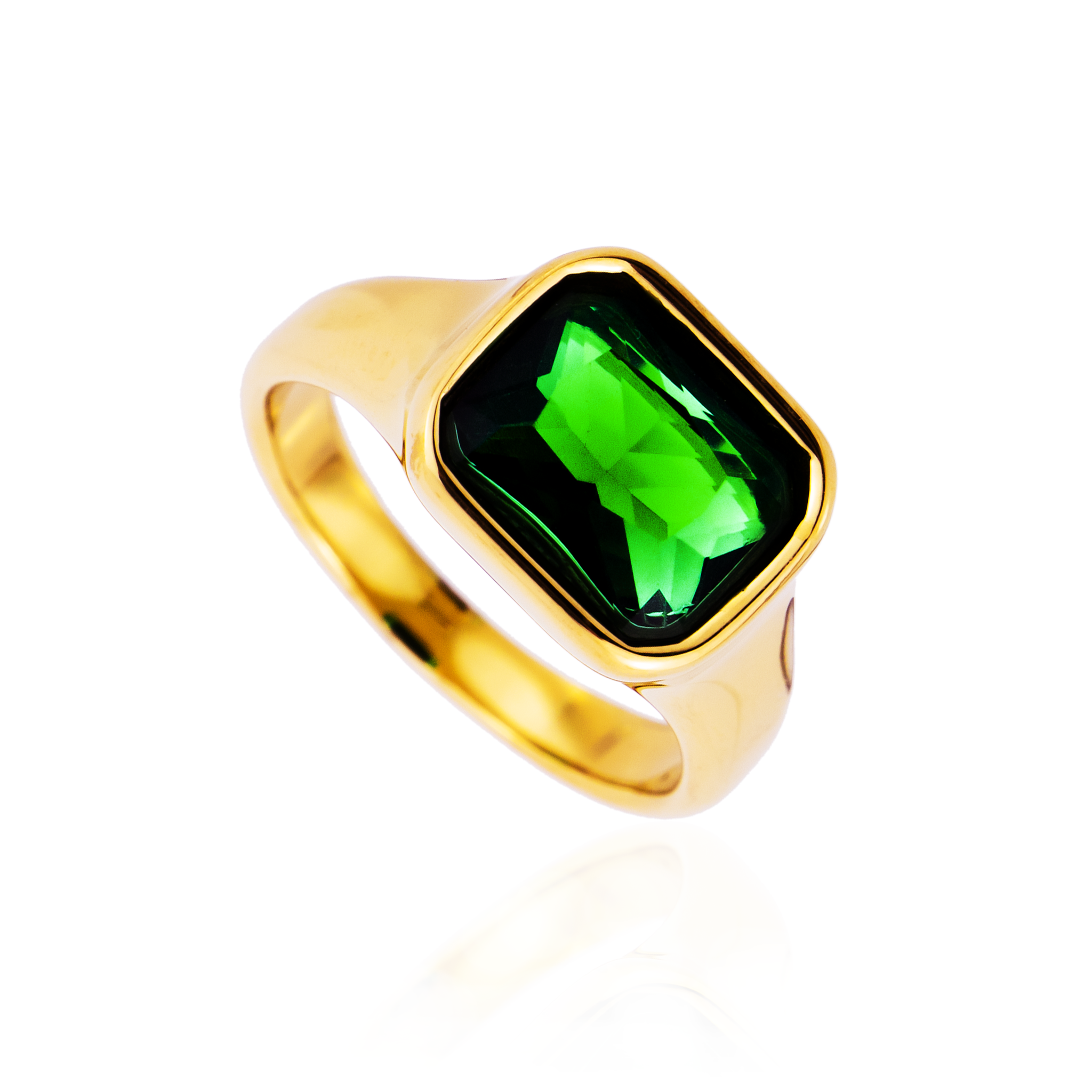 Gold Green Ring