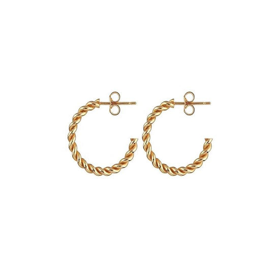 gold twist hoops