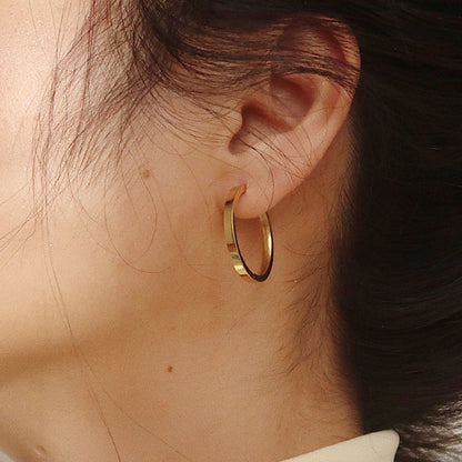 Gold Hoops Earrings