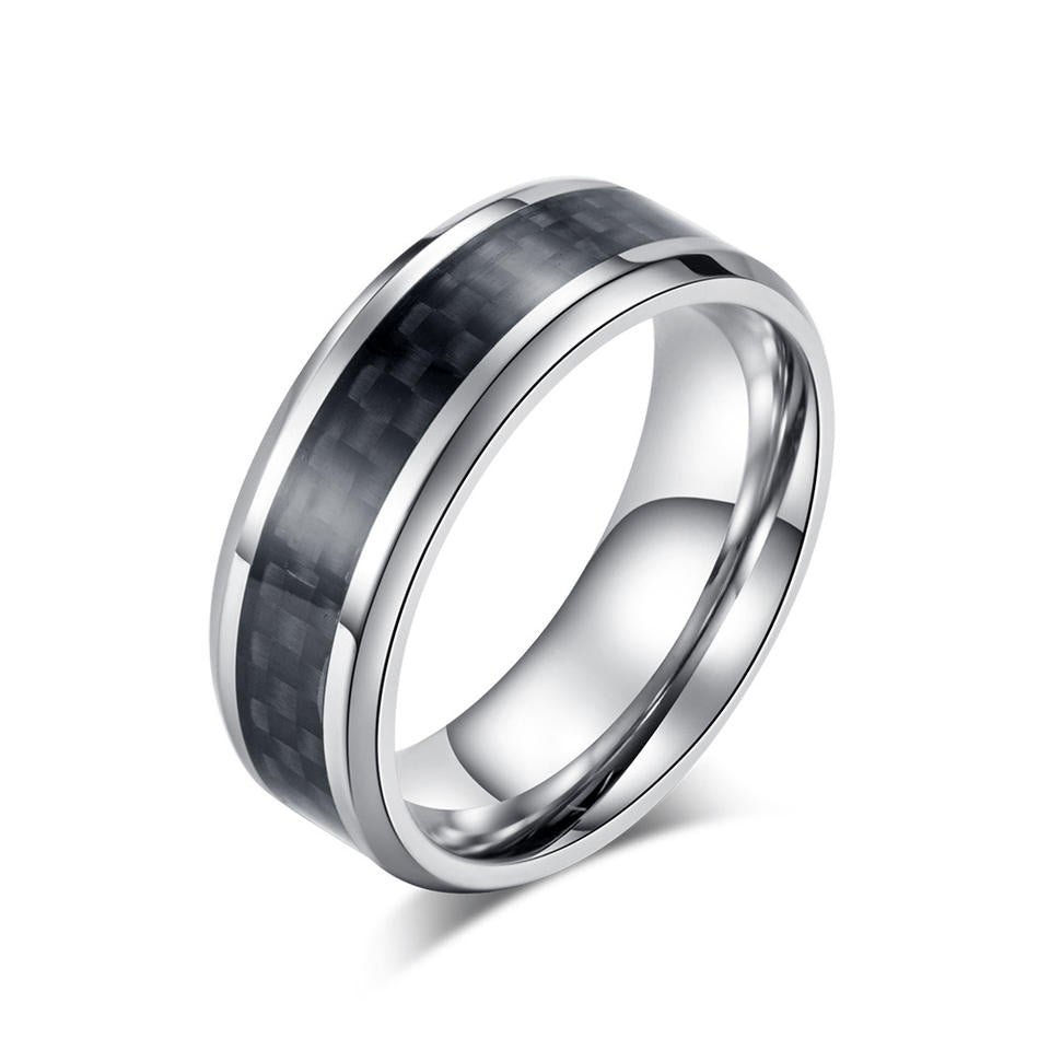 Two Tone Carbon Ring