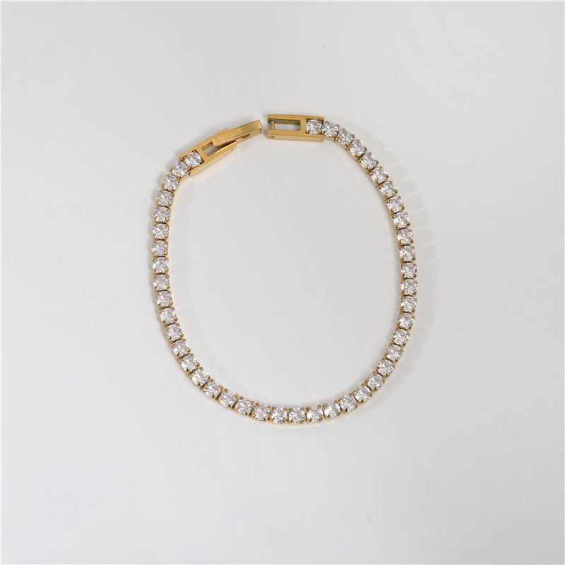 gold tennis bracelet