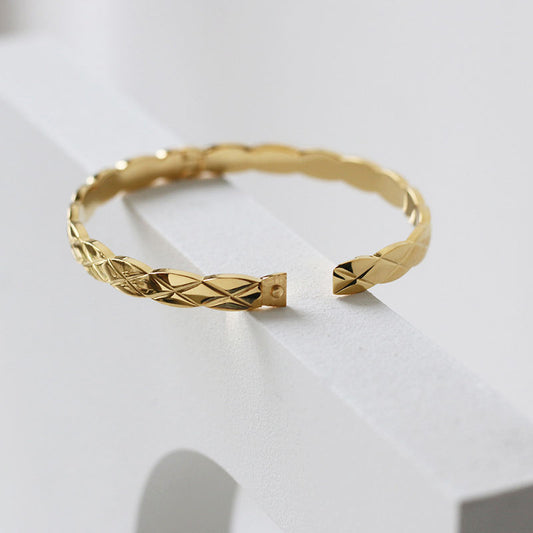 gold bangle cuff bracelet